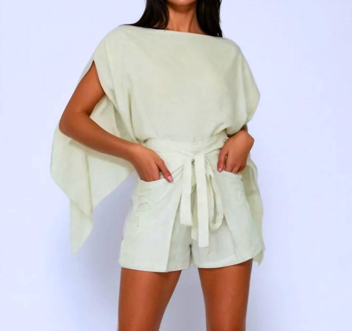 Baliawear - Linen Cape Blouse