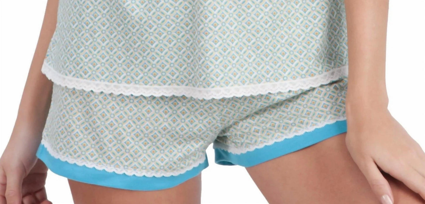 Twelve Eighty Eight - Tank Strap Camisole, Boxer Pajama Set