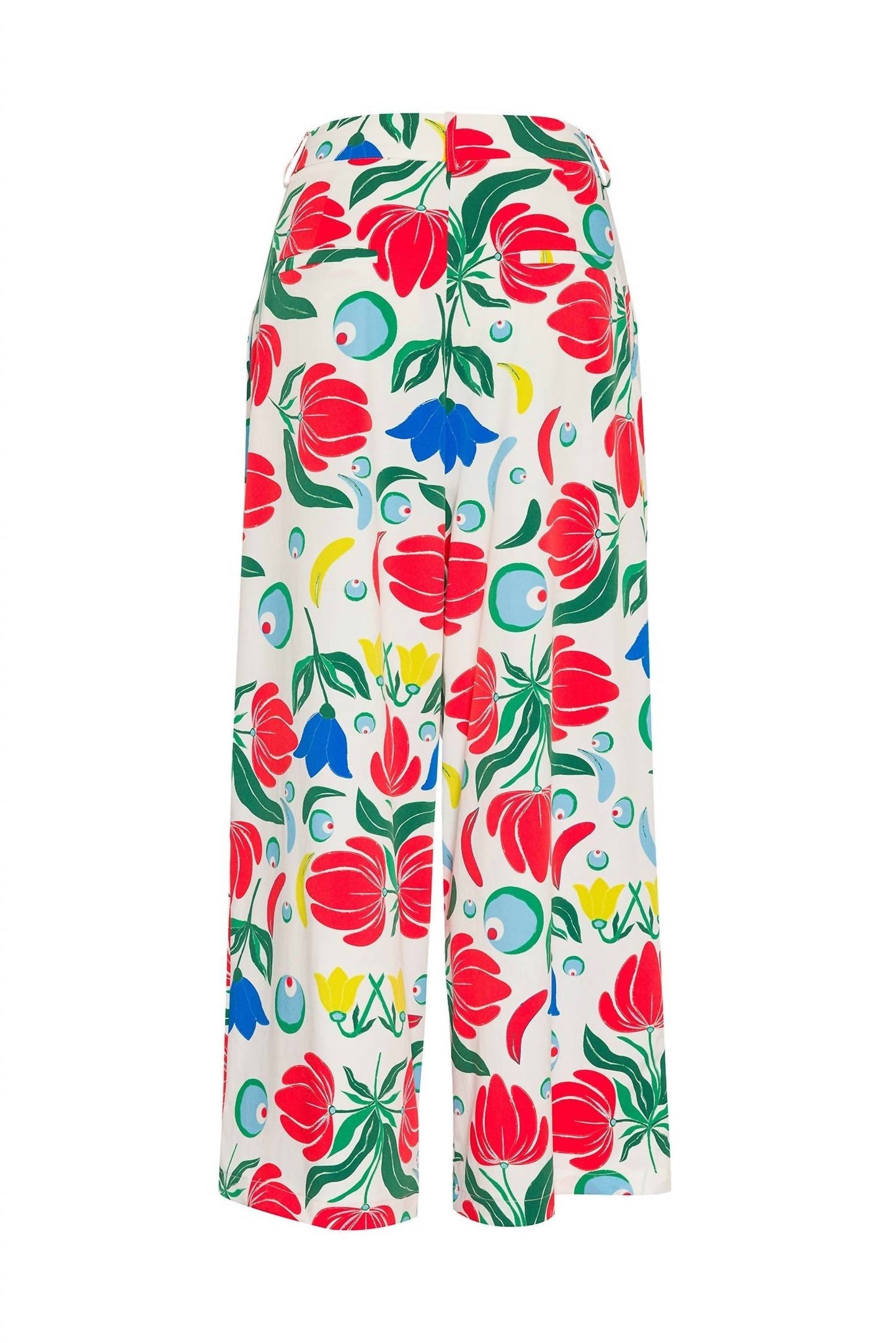 Mehtap Elaidi - Women's Wide Leg Vermilion Pants With Pleats