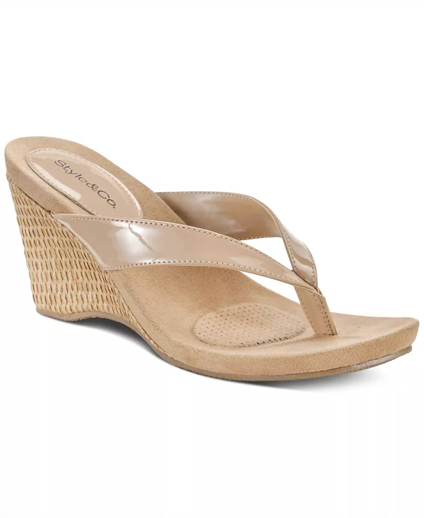 Style & Co. - Women's Chicklet Thong Wedge Sandals