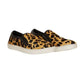 Myra - Women's Leather Leopard Hair On Hide Slip On Sneakers