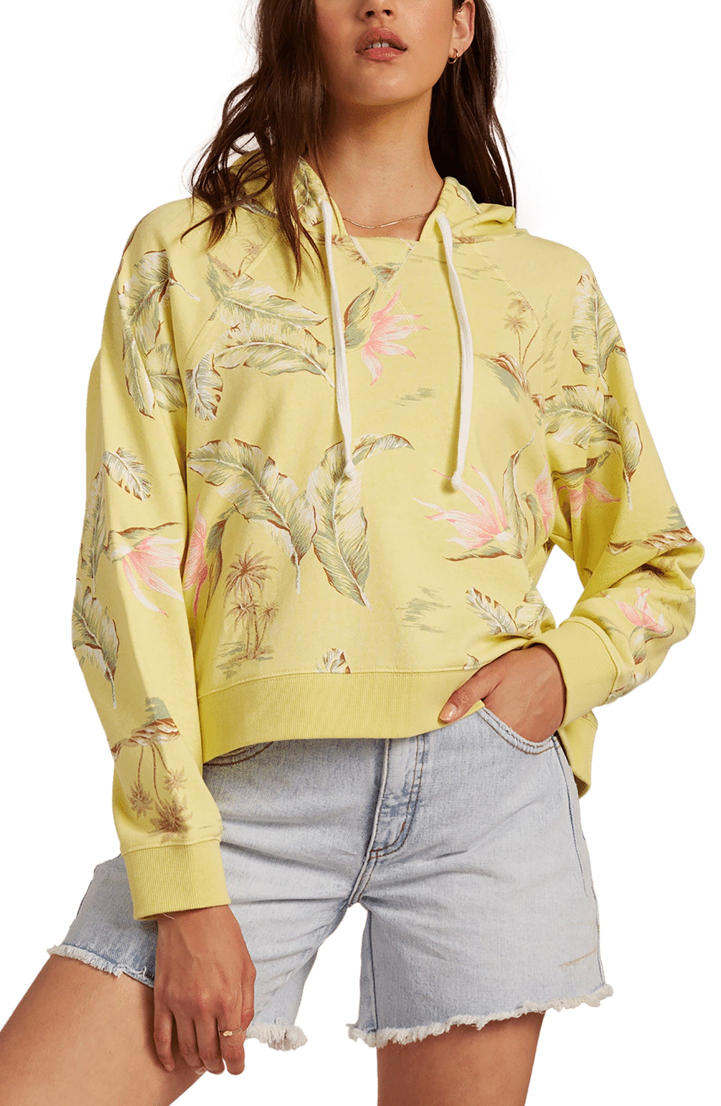 Women's Billabong Lemongrass Hoodie, Size Small - Yellow