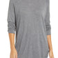 Caslon(R) Turtleneck Tunic Sweater in Grey Dark Heather , Size Large