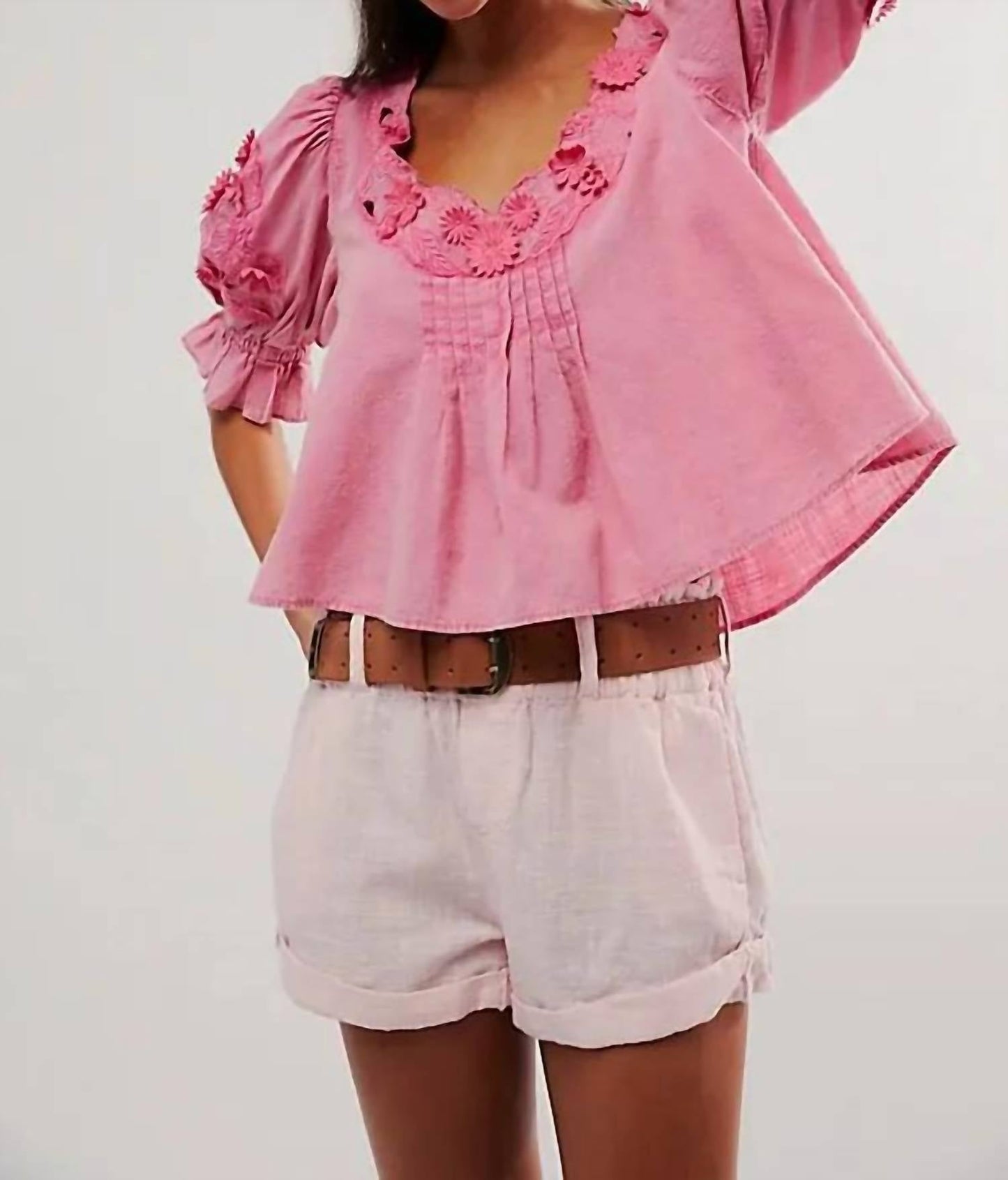 Free People - Sophie Embroidered Top