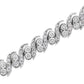 .925 Sterling Silver 2.0 Cttw Round-Cut Diamond "S" Link Bracelet (I-J Color, I3 Clarity) - 7.25"