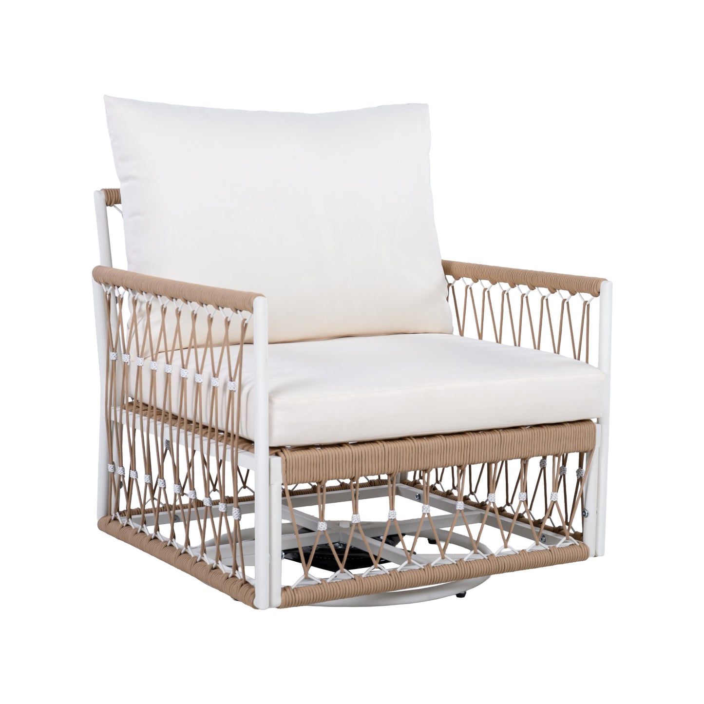 Set of 2 360° Swivel Bohemian Outdoor Lounge Chairs