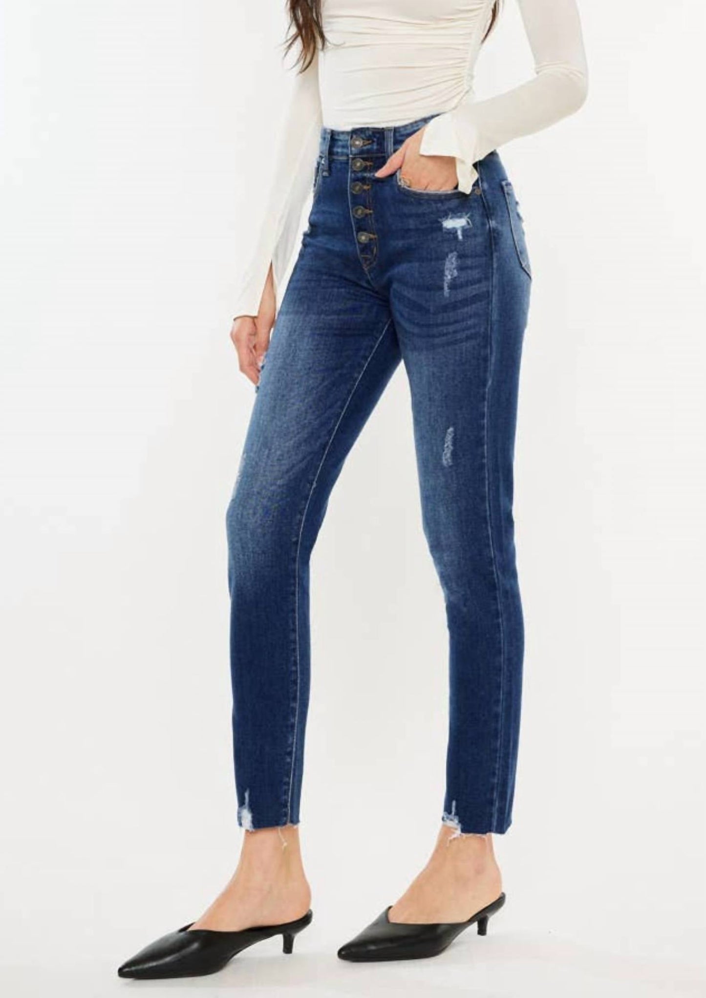 Kancan - Kalisse High Rise Cigarette Jeans