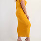 The Curve La - Plus Size Ribbed Knit Off Shoulder Knit Midi Dress