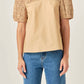 English Factory - FRONT CUT-OUT SMOCKED TOP