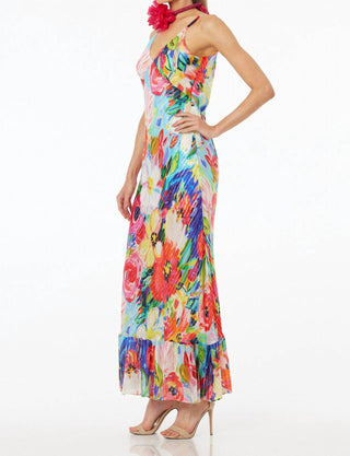 Qishma - Floral Sleeveless Maxi Slip Dress