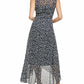 Calvin Klein - Polka Dot Sleeveless High Low Dress