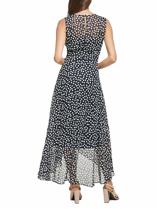 Calvin Klein - Polka Dot Sleeveless High Low Dress