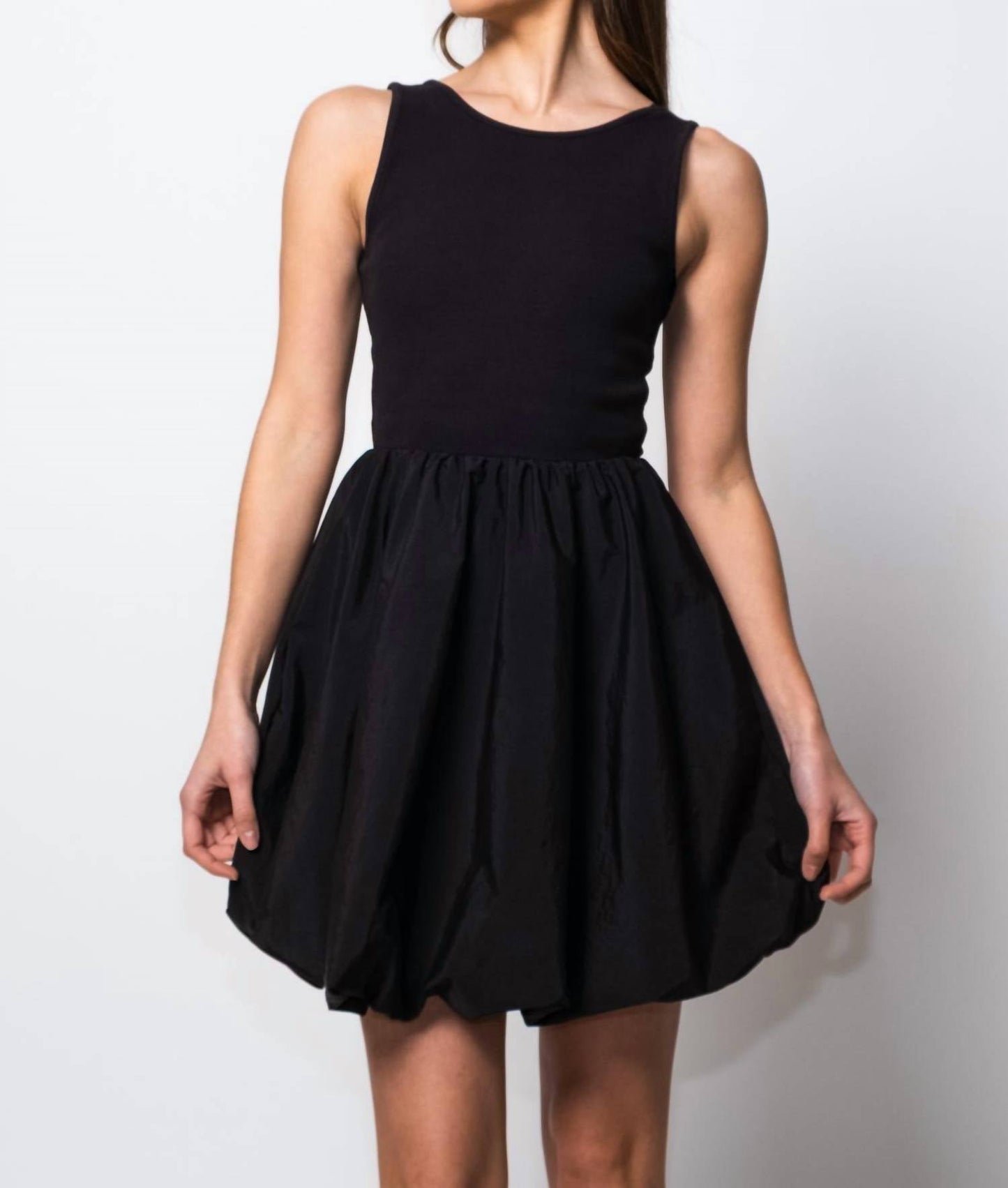 Steve Madden - Palermo Mixed Media Bubble Hem Sleeveless Dress