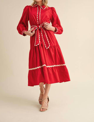 Jodifl - Peppermint Kiss Long Sleeve Dress