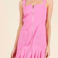 Baby Pink - Pleated Detail Mini Dress