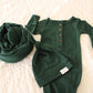 Fawn & Foster - Baby Organic Knotted Gown + Top Knot Hat