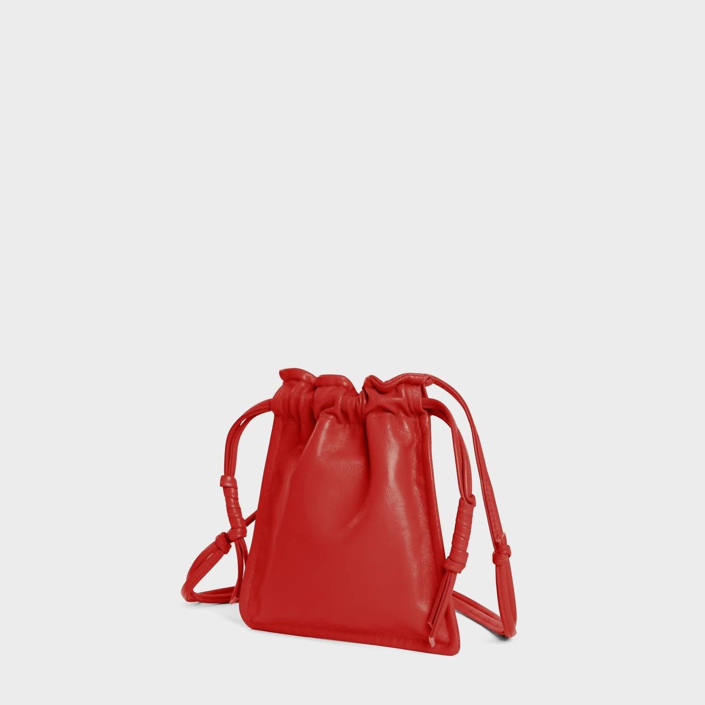 Lemiz - Women's Mini Bowie Drawstring Crossbody Leather Bag