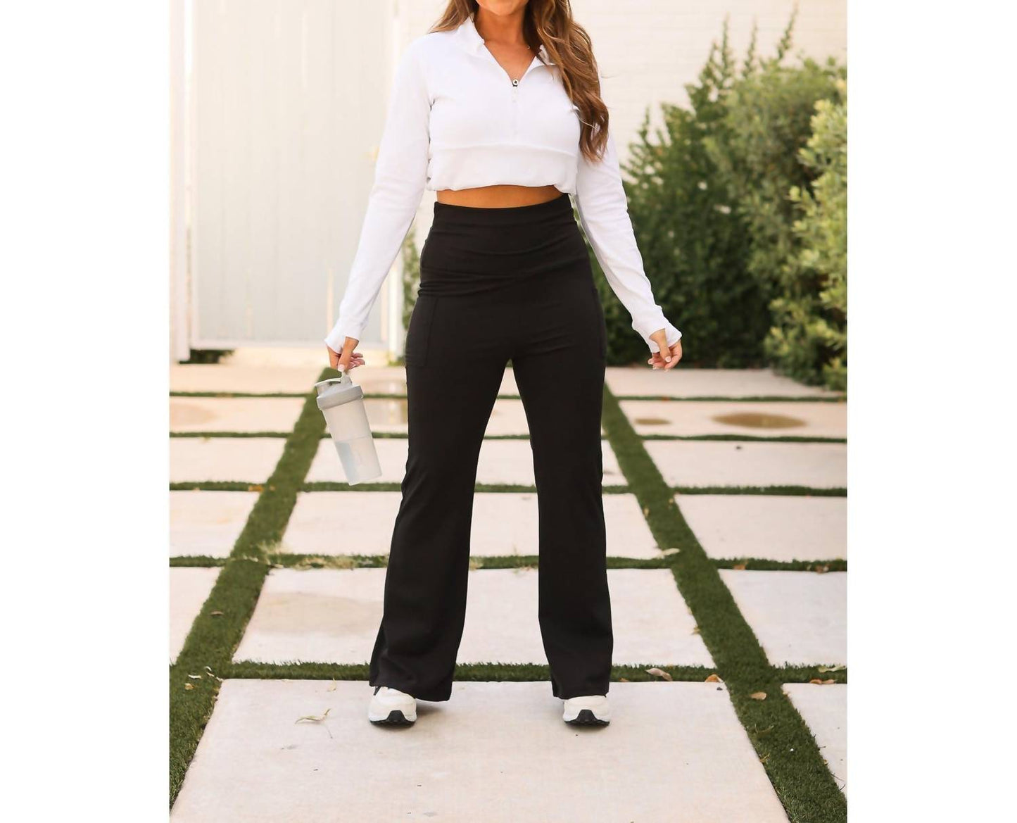 Julia Rose - Deluxe Paige Fold Over Tummy Control Yoga Leggings