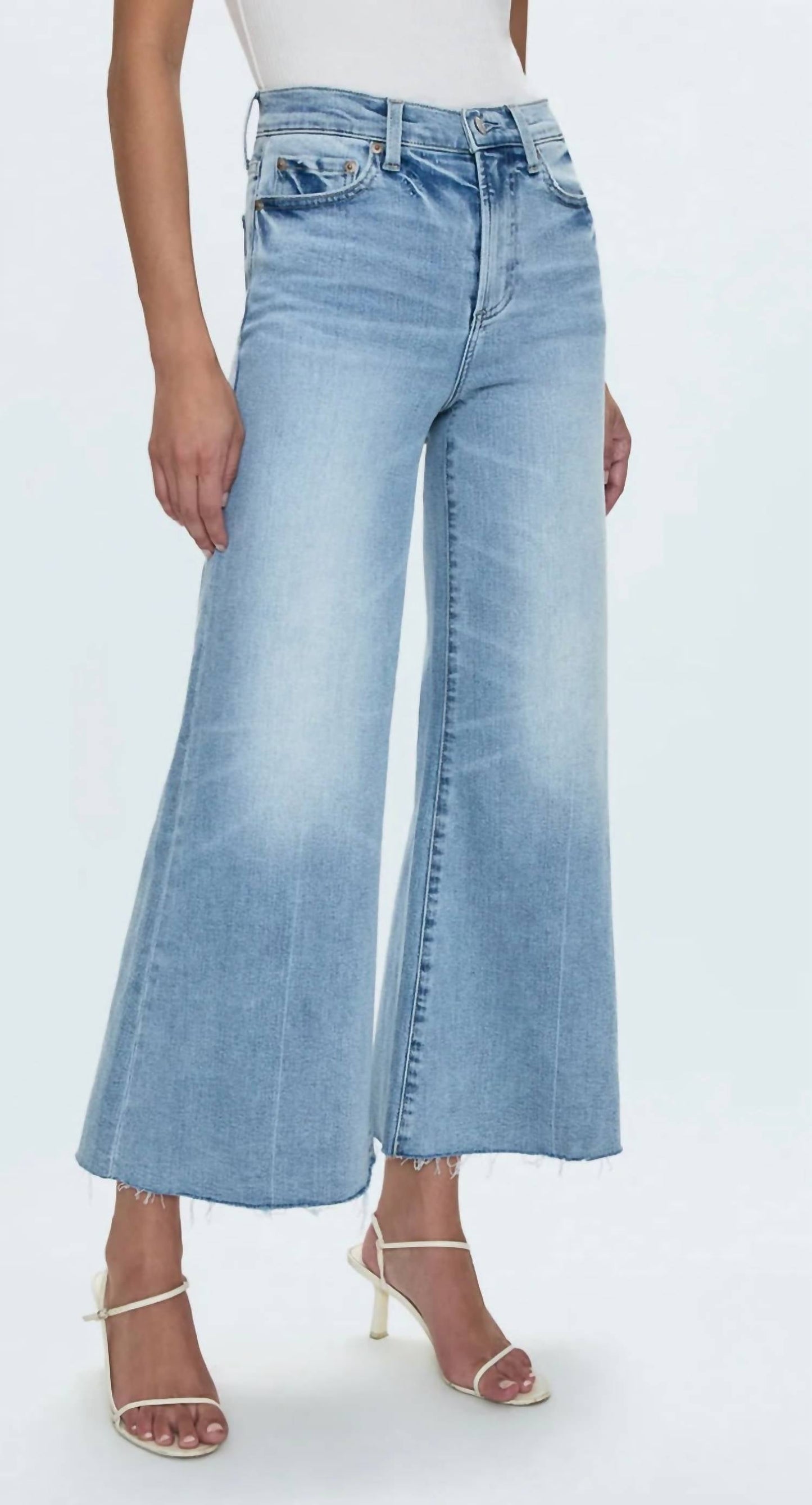 Pistola - Izzy Mid Rise Wide Leg Crop Jeans