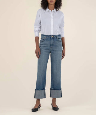 Kut From The Kloth - Sienna Cuff Hem Wide Leg Jean