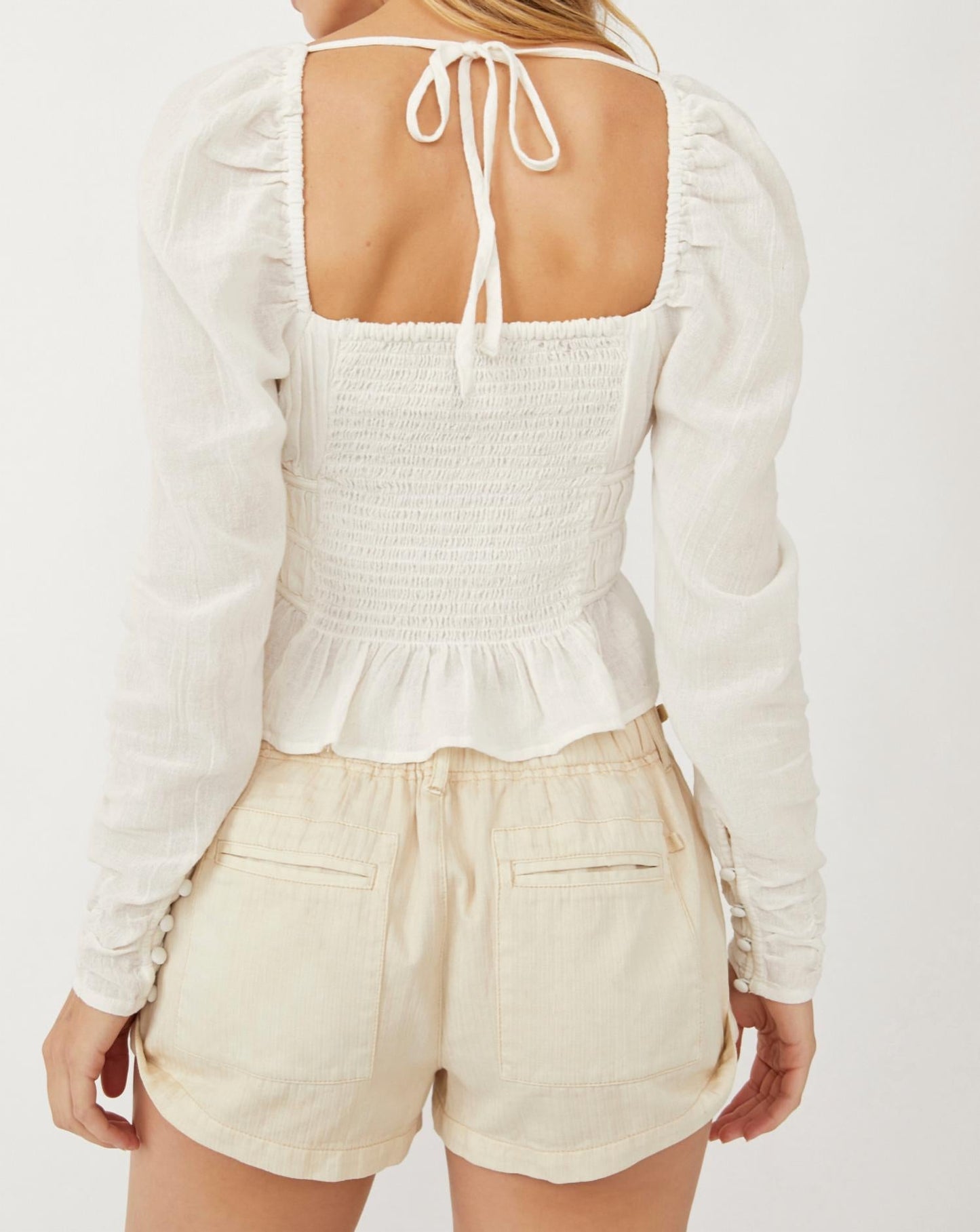 Free People - Long Sleeve Peasant Underwire Top