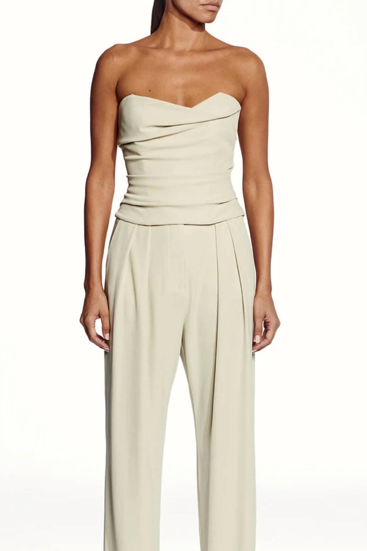 The Sei - Cowl Bustier Strapless Top