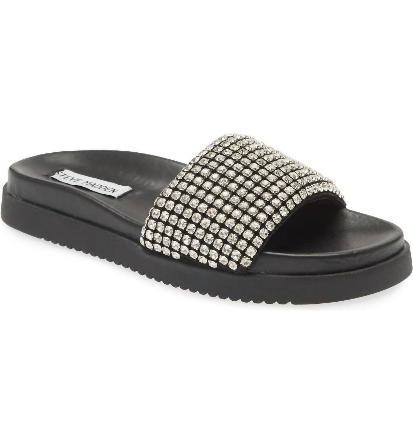 Steve Madden - Women's Marren Rhinestone Pool Slide Sandals