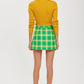 Topshop - Tartan Pleated Wrap Mini Skirt