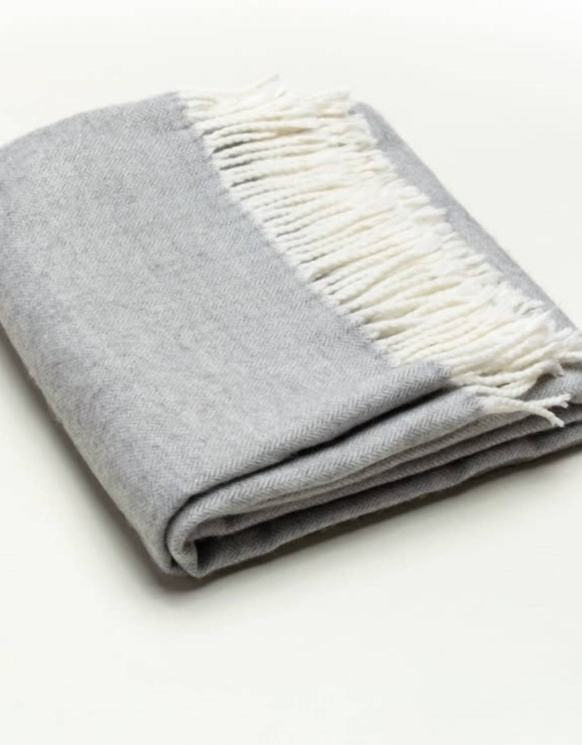 A Soft Idea - Unisex Fringed Herringbone Throw Blanket