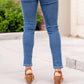 Judy Blue - High Waist Front Seam Detail Slit Skinny Jean
