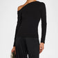 Enza Costa - Silk Knit Angled One Shoulder Top