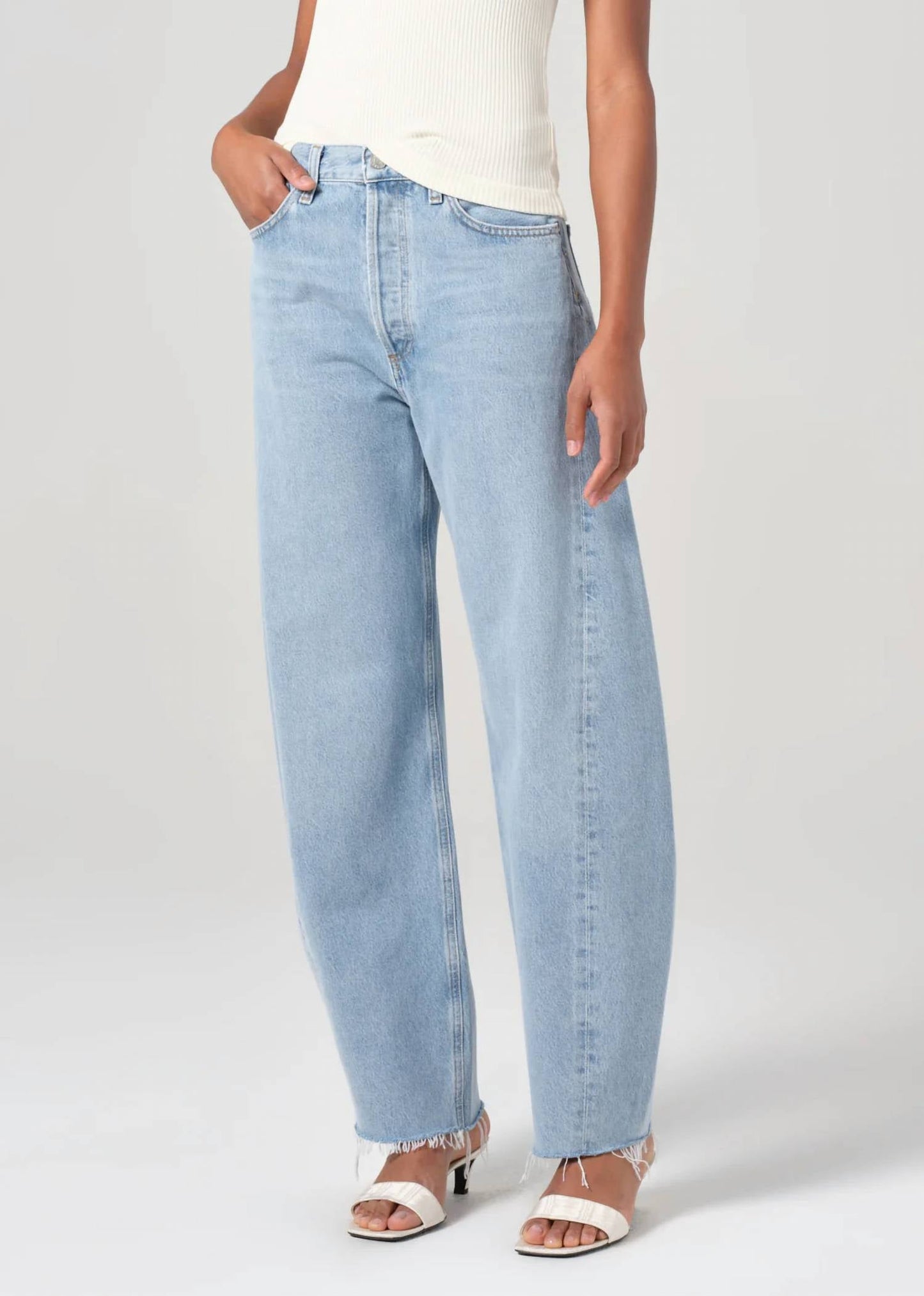 Agolde - Luna High Rise Pieced Taper Jeans