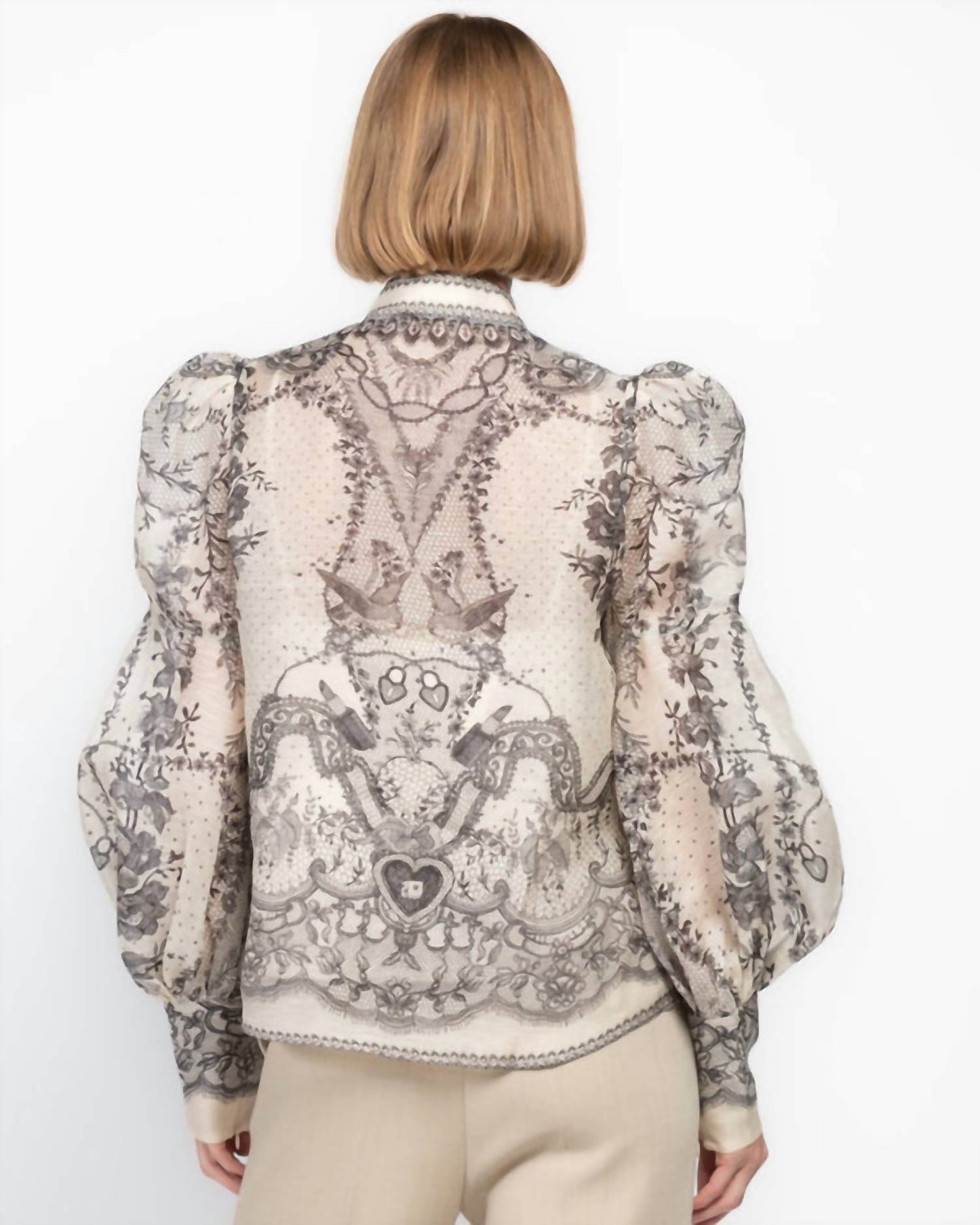 Zimmermann - Crush Body Blouson Sleeves Blouse
