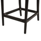 Arlin Upholstered Stool with Curved Back and Footrest - Set of 2
