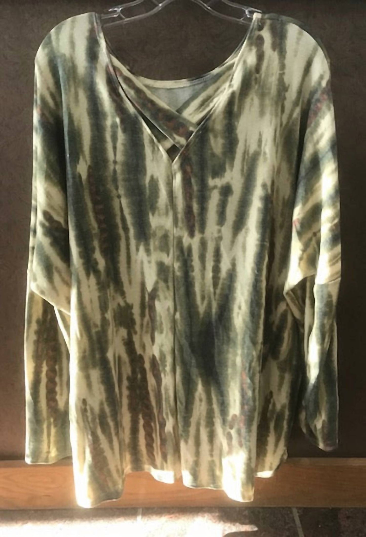 Blank - Women's Patterned Long Sleeve Top - Plus