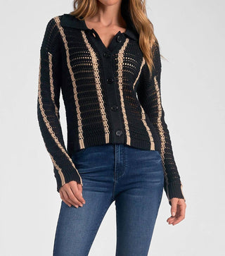 Elan - Crochet Button Down Sweater