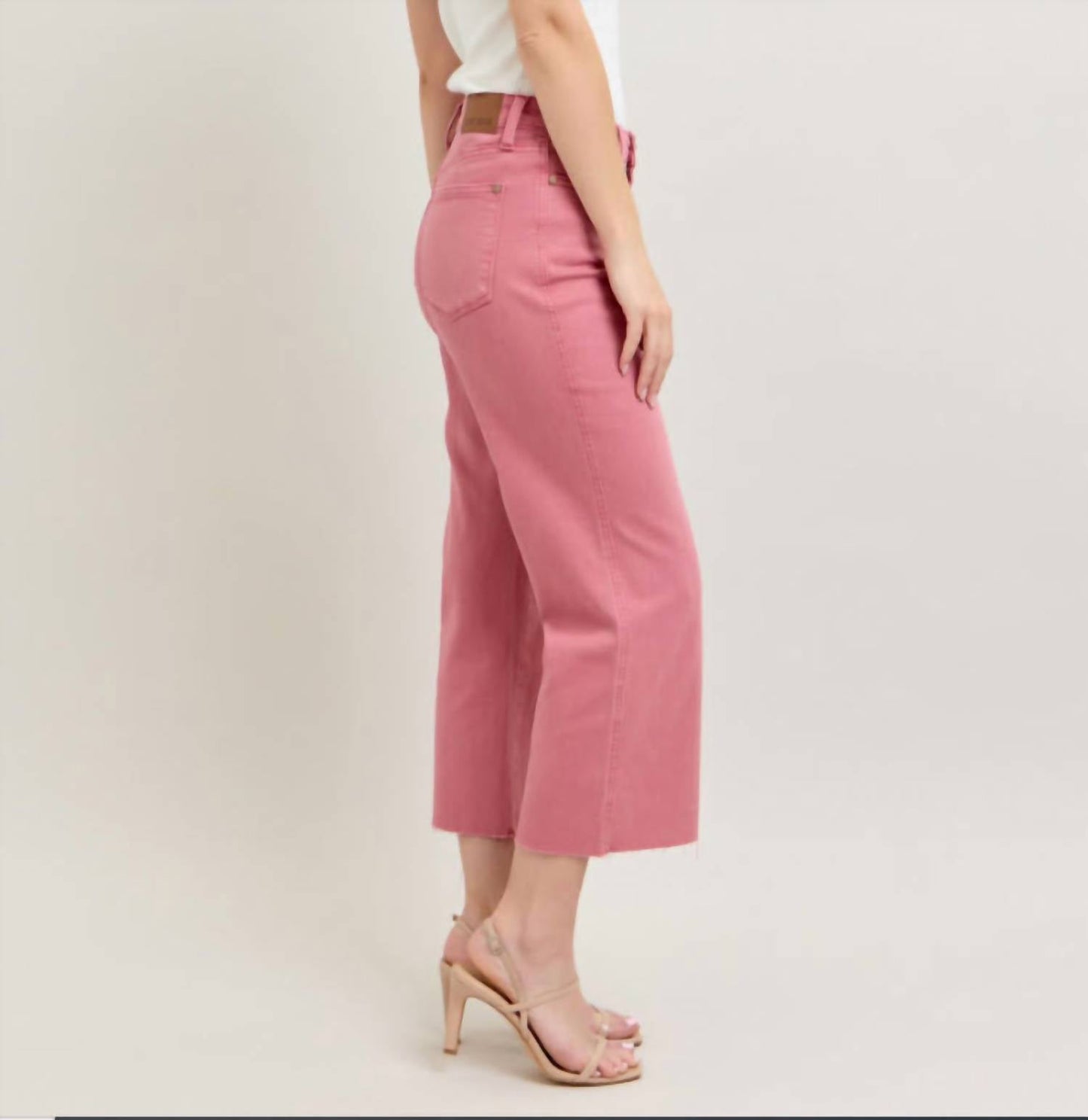 Judy Blue - Women's High Rise Garment Dyed Crop Wide Leg