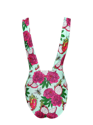 Lia Sahara - Women's Plunge One Piece Swimsuit