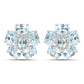 18K White Gold Plated 10.48 Carat Genuine Blue Topaz and White Topaz .925 Sterling Silver Earrings