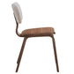 Casson Boucle Walnut Side Chair (Set of 2) - White / Walnut
