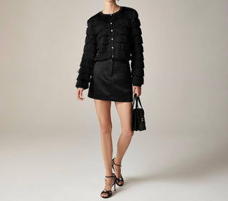 J.Crew - Fringe Cardigan In Metallic Yarn