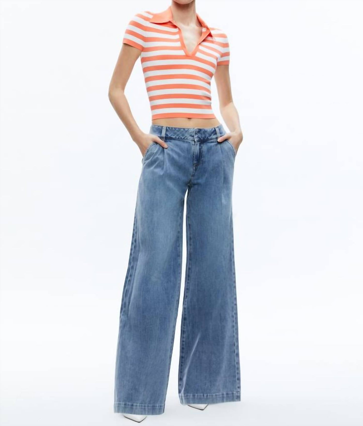 Alice + Olivia - Martha Striped Polo