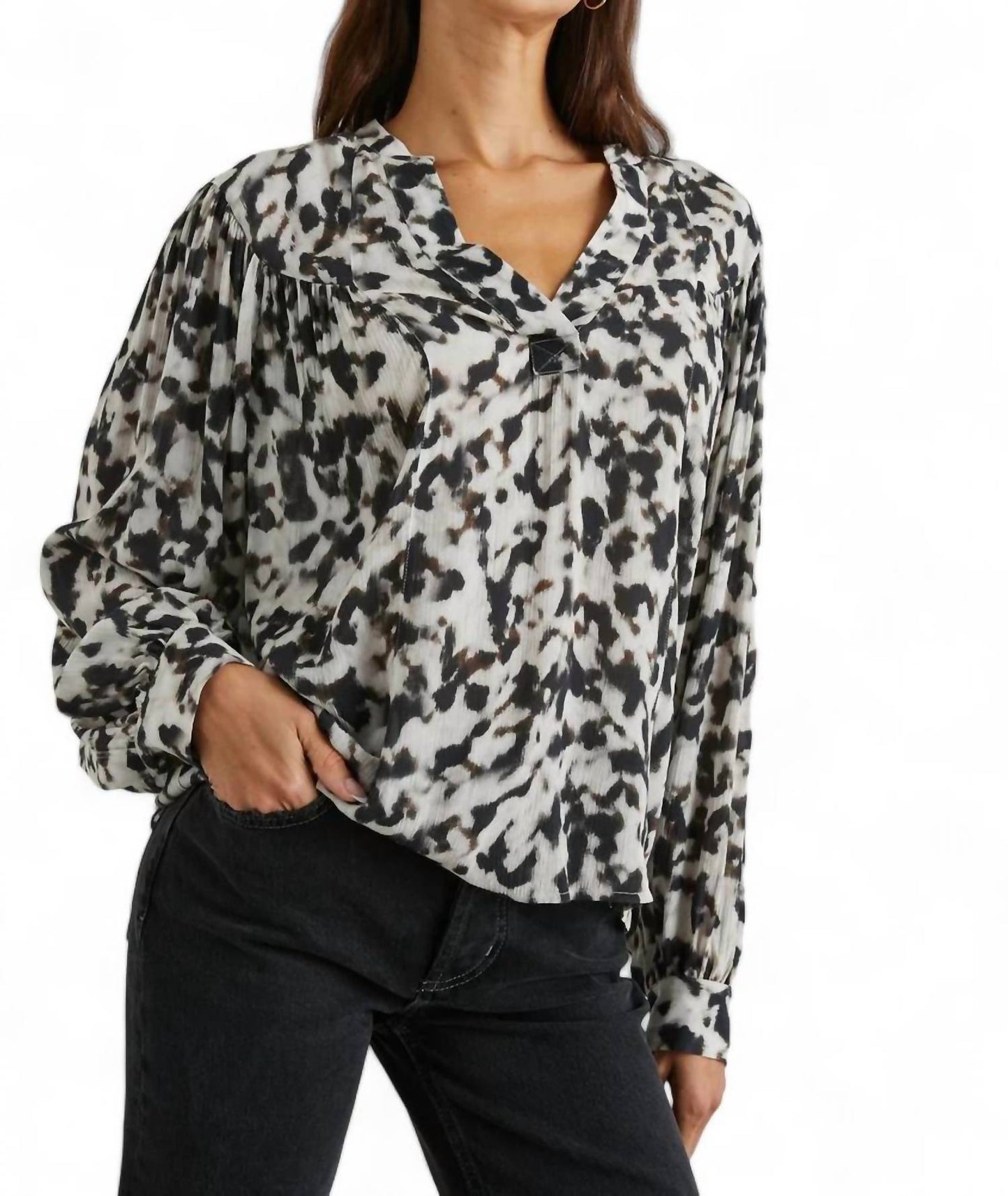 Rails - FABLE LONG SLEEVE PRINT BLOUSE