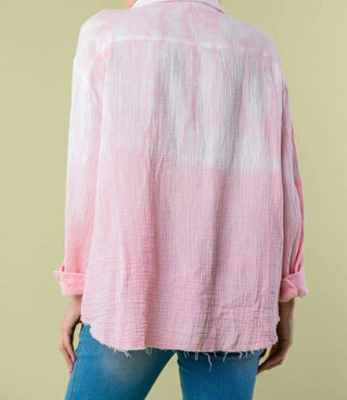 Trendsi - White Birch Full Size Long Sleeve Tie Dye Shirt