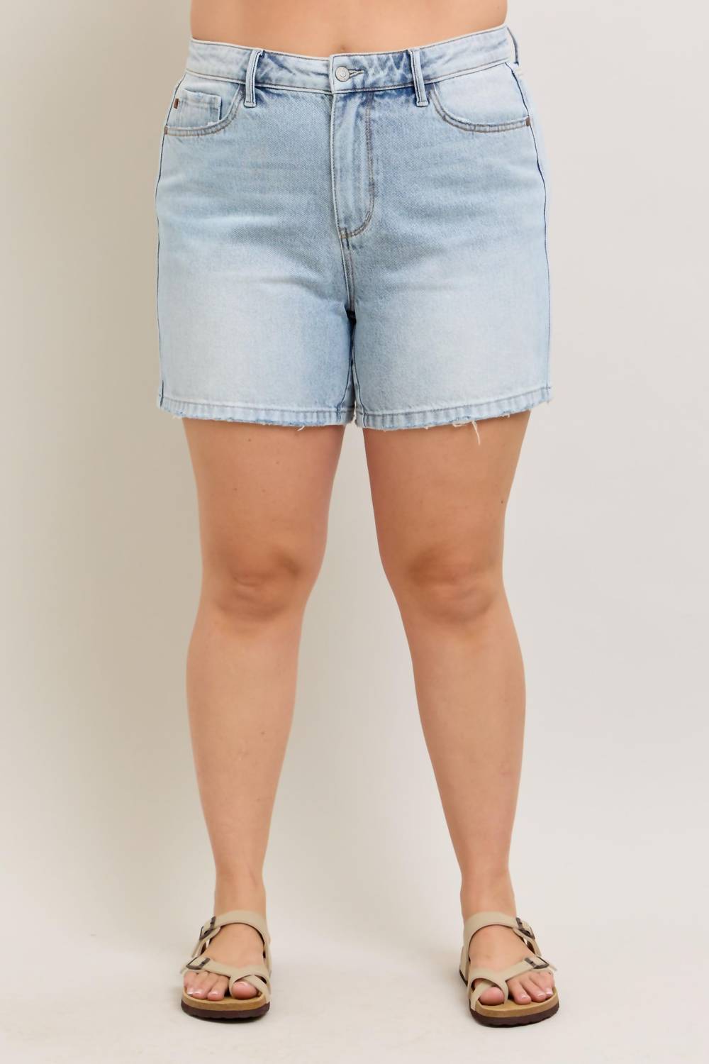 Judy Blue - High Waist Rigid Magic Denim Shorts Plus