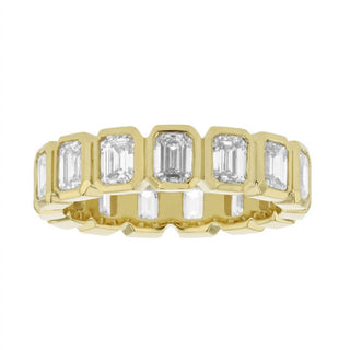 Diana M Jewels - Women's Lab Grown Diamond Bezel Eternity Band Ring