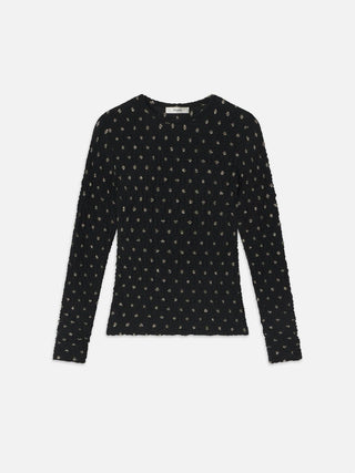 Frame - Dotted Stretch Mesh Tee