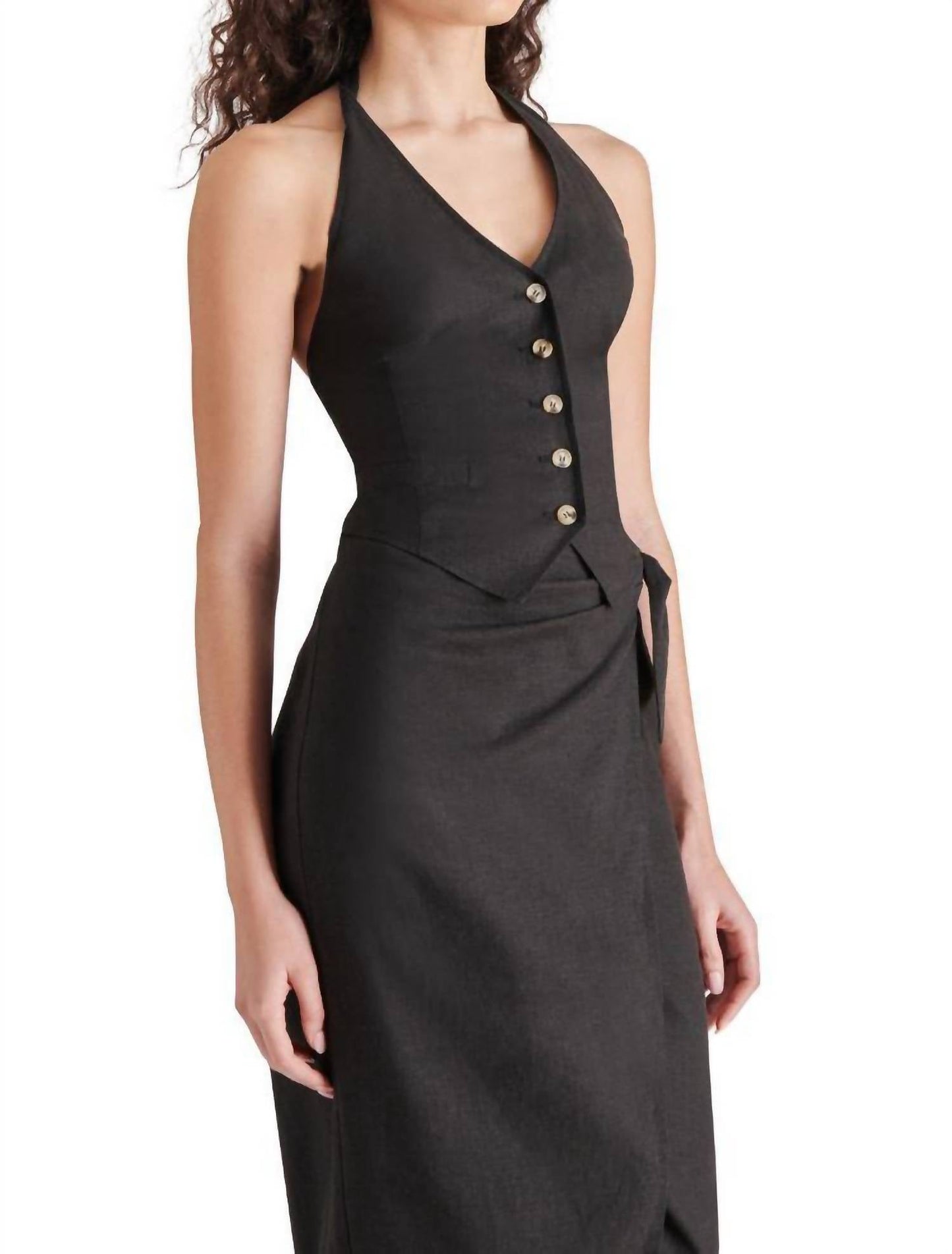 Steve Madden - Women's Wolfe Tailored Button-front Vest