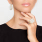 Avenue Chic - Women's Geometric Double Drop Flat Earrings