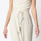 Aakaa - Iris Cowl Tie Back Neck Backless Belted Jumpsuit